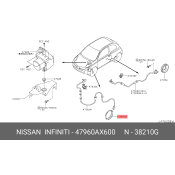 Кронштейн датчика ABS | перед Nissan, арт. 47960-AX600