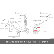 Сайлентблок переднего рычага NISSAN, арт. 54560-01J00