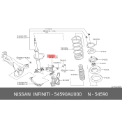 Рычаг подвески | перед прав Nissan, арт. 54590-AU000