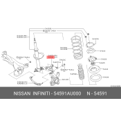 Рычаг подвески | перед лев Nissan, арт. 54591-AU000