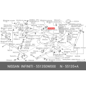 Сайлентблок заднего рычага NISSAN, арт. 55135-0W000