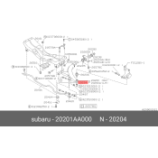 Сайлентблок переднего рычага Subaru, арт. 20201-AA000