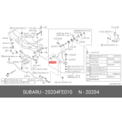 Сайлентблок рычага подвески | перед лев Subaru, арт. 20204FE010