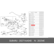 Сайлентблок рычага подвески | зад лев Subaru, арт. 20271-AA040