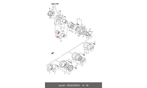 Подшипник ступицы колеса | перед | ( 926328030 ) Suzuki, арт. 09263-28030