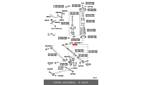 Сайлентблок Toyota, арт. 42210-20010