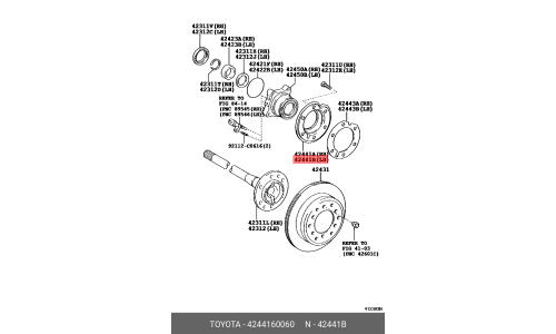 Барабан тормозной Toyota, арт. 42441-60060