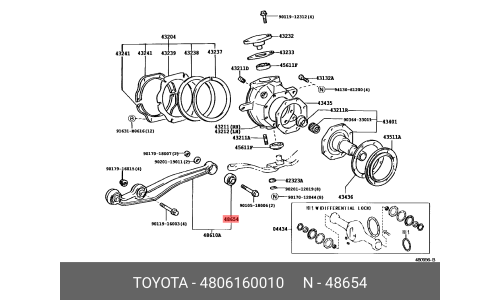 Сайлентблок переднего рычага Toyota, арт. 48061-60010