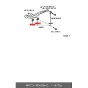 Сайлентблок переднего нижнего рычага Toyota, передний, для Land Cruiser, арт. 48702-60050