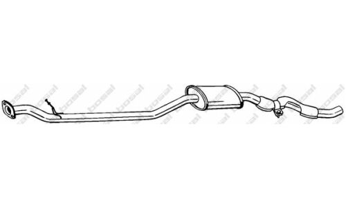 Глушитель выхлопных газов Bosal, средний, арт. 287-237