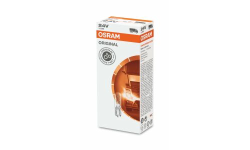 Лампа Osram Original Line W1.2W (W2x4.6d, T5), 24В, 1.2Вт, 3200К, 1 шт, арт. 2741
