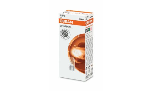 Лампа Osram Original Line W3W (W2.1x9.5d, T10), 12В, 2Вт (соответствует 3Вт), 3200К, 1 шт, арт. 2820