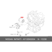 Фильтр масляный Nissan, арт. AY100-NS004
