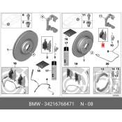 Колодки тормозные дисковые BMW, задние, комплект на ось (4 шт), арт. 34 21 6 768 471