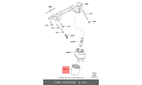 Фильтр масляный ( 5191626 ) Ford, арт. F1AZ6731BD