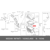 Фильтр воздушный Nissan, арт. 16546-3J400