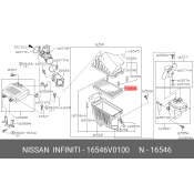 Фильтр воздушный Nissan, арт. 16546-V0100