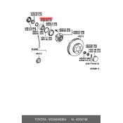 Подшипник ступицы колеса Toyota, арт. 90368-49084