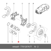Подшипник ступицы колеса | перед | LCV Renault, арт. 77 01 207 677