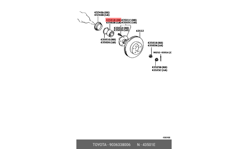 Подшипник ступицы Toyota, арт. 90363-38006