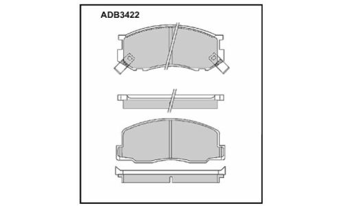 Колодки тормозные дисковые Allied Nippon, передние, комплект на ось (4 шт), арт. ADB3422