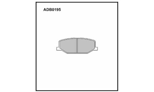 Колодки тормозные дисковые Allied Nippon, передние, комплект на ось (4 шт), арт. ADB0195
