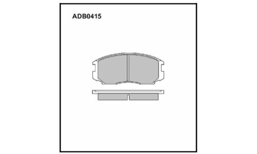 Колодки тормозные дисковые Allied Nippon, передние, комплект на ось (4 шт), арт. ADB0415