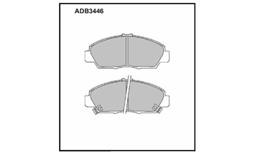 Колодки тормозные дисковые Allied Nippon, передние, комплект на ось (4 шт), арт. ADB3446