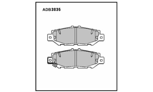 Колодки тормозные дисковые Allied Nippon, задние, комплект на ось (4 шт), арт. ADB3835