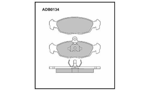 Колодки тормозные дисковые Allied Nippon, передние, комплект на ось (4 шт), арт. ADB0134
