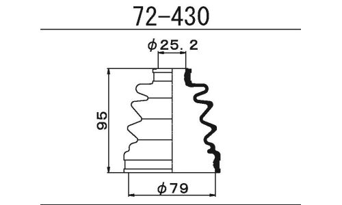 Пыльник привода Maruichi, арт. 72-430