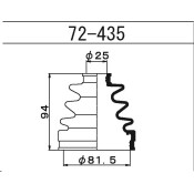 Пыльник привода Maruichi, арт. 72-435
