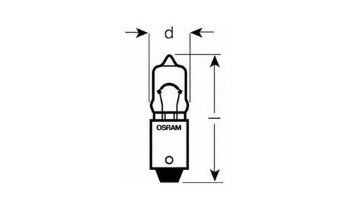 Лампа T4W 12V 20W BA9s ORIGINAL LINE качество оригинальной з/ч (ОЕМ) 1 шт. Osram, арт. 64115
