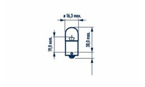 Лампа Narva Standard R10W (BA15s, G18), 24В, 10Вт, комплект 10 шт, арт. 17328