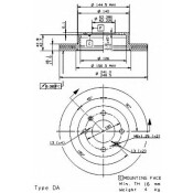 Диск тормозной Brembo, передний, правый/левый, 1 шт, арт. 09.9503.10
