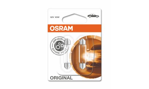 Лампа Osram Original Line Festoon (SV8.5, T10x41), 12В, 10Вт, 3200К, комплект 2 шт, арт. 6411-2BL