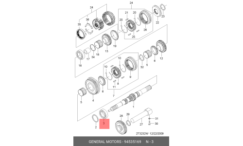 Подшипник ступицы колеса GM, арт. 94535169