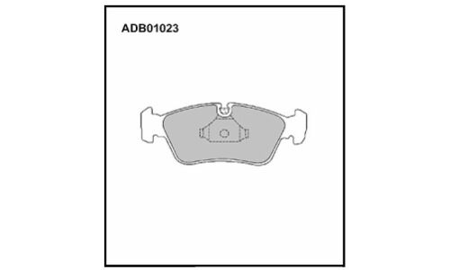 Колодки тормозные дисковые Allied Nippon, передние, комплект на ось (4 шт), арт. ADB01023