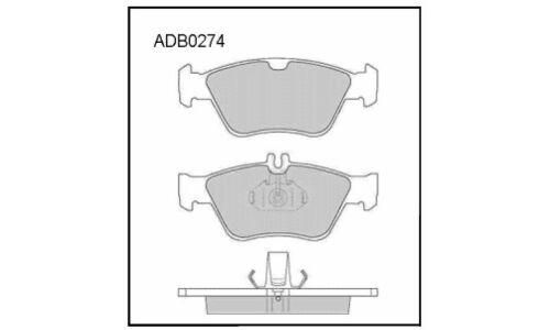 Колодки тормозные дисковые Allied Nippon, передние, комплект на ось (4 шт), арт. ADB0274