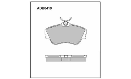 Колодки тормозные дисковые Allied Nippon, передние, комплект на ось (4 шт), арт. ADB0419