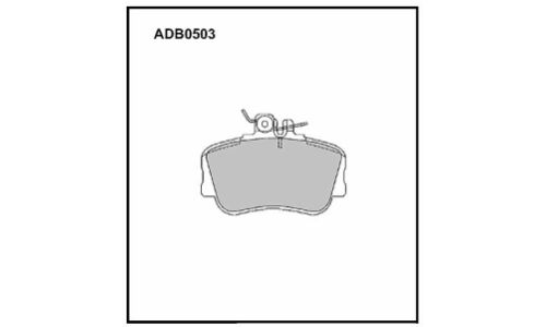 Колодки тормозные дисковые Allied Nippon, передние, комплект на ось (4 шт), арт. ADB0503
