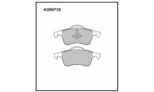 Колодки тормозные дисковые Allied Nippon, задние, комплект на ось (4 шт), арт. ADB0729