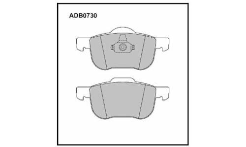 Колодки тормозные дисковые Allied Nippon, передние, комплект на ось (4 шт), арт. ADB0730