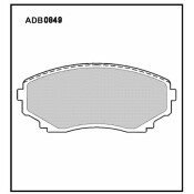 Колодки тормозные дисковые Allied Nippon, передние, комплект на ось (4 шт), арт. ADB0849