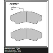 Колодки тормозные дисковые Allied Nippon, передние, комплект на ось (4 шт), арт. ADB11041