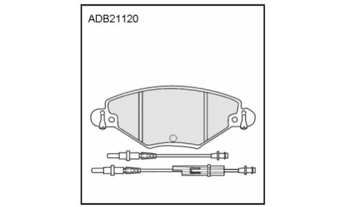 Колодки тормозные дисковые Allied Nippon, передние, комплект на ось (4 шт), арт. ADB21120