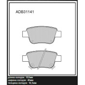 Колодки тормозные дисковые Allied Nippon, задние, комплект на ось (4 шт), арт. ADB31141
