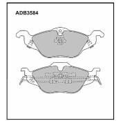 Колодки тормозные дисковые Allied Nippon, передние, комплект на ось (4 шт), арт. ADB3584