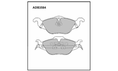 Колодки тормозные дисковые Allied Nippon, передние, комплект на ось (4 шт), арт. ADB3584