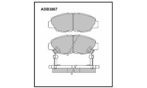 Колодки тормозные дисковые Allied Nippon, передние, комплект на ось (4 шт), арт. ADB3867